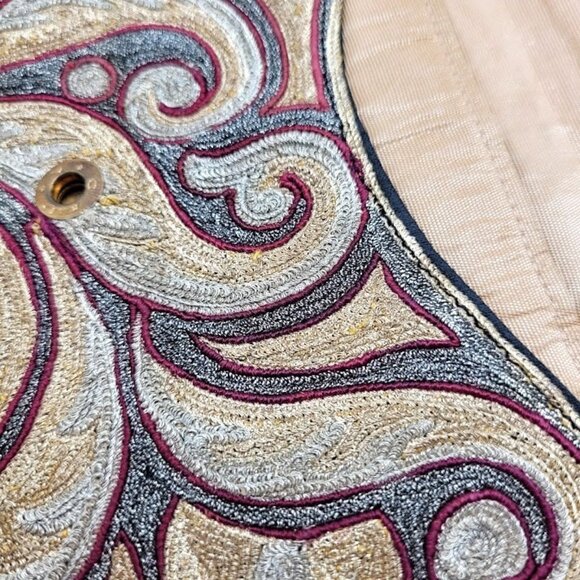 Rare Antique French Petit Point Embroidered Tapestry 19th Clutch Wallet Bag HTF - Picture 7 of 13